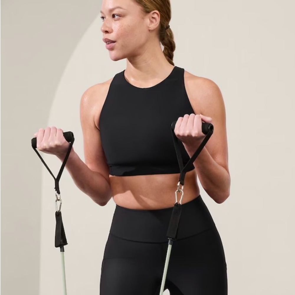 NWT Athleta Flex Space Sports Bra in Black Size M D-DD - Picture 2 of 9